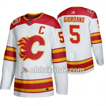 Calgary Flames Trikot Mark Giordano 5 Adidas 2019 Heritage Classic Weiß Authentic - Herren
